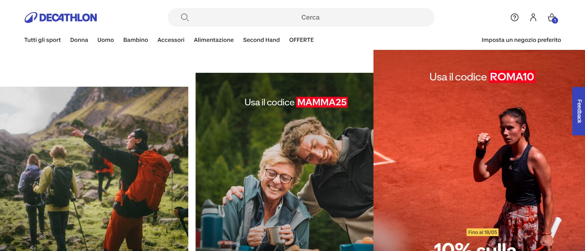 Prima pagina Decathlon Prima pagina Decathlon