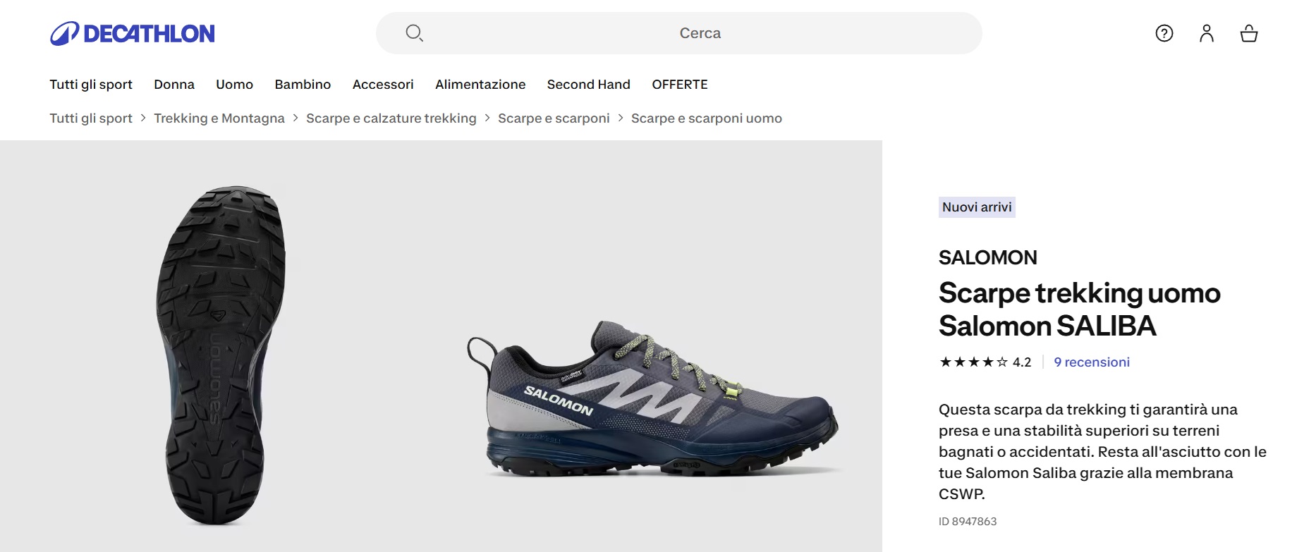 scheda prodotto Decathlon scheda prodotto Decathlon